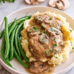 Slow Cooker Cube Steak and Mushroom Gravy Recipe