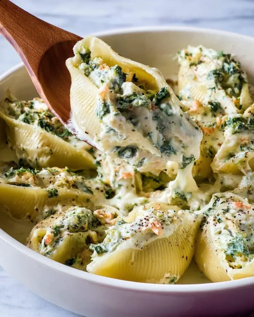 Creamy Shrimp and Seafood Stuffed Shells Recipe