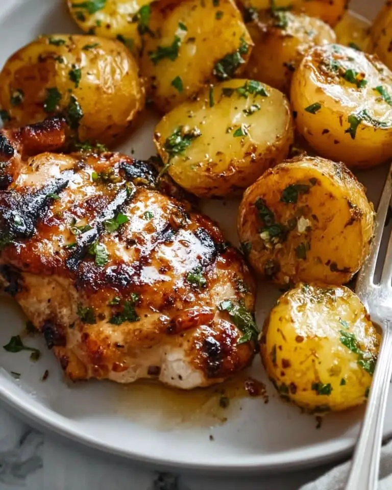 Chile-Butter Chicken With Vinegared Potatoes for a Flavor Feast Recipe