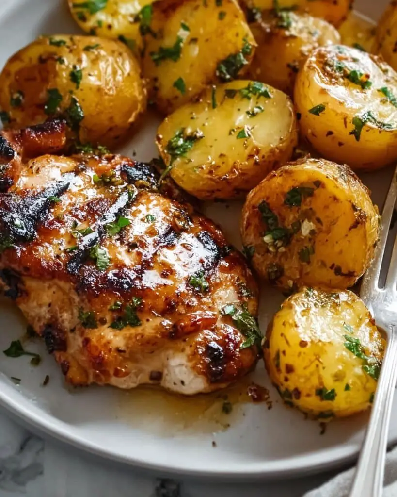 Chile-Butter Chicken With Vinegared Potatoes for a Flavor Feast Recipe