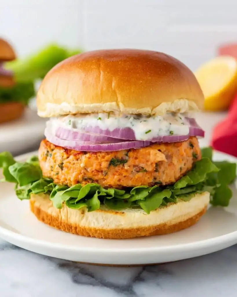 Salmon Burgers with Remoulade Sauce Recipe