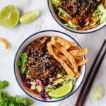 Teriyaki Chicken Wonton Taco Bowls Recipe