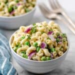 Healthy Tuna Macaroni Salad with Peas Recipe
