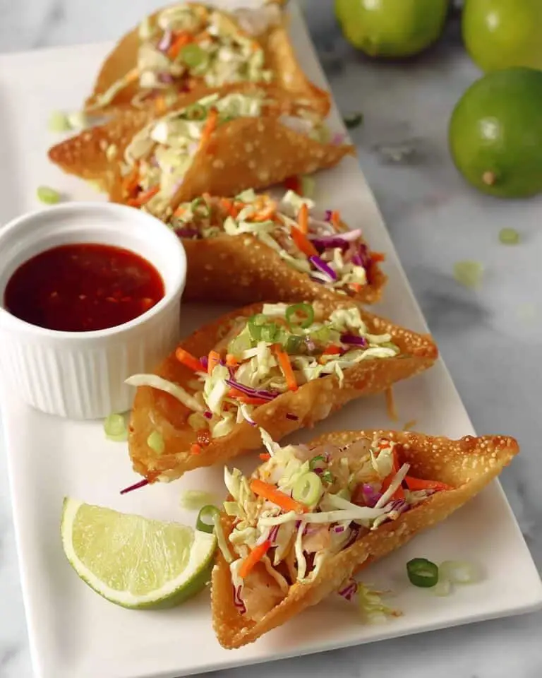 Crispy Chicken Wonton Tacos Recipe