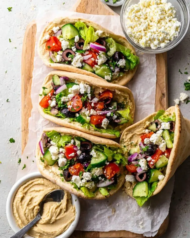 Greek Veggie Pita Wraps Recipe