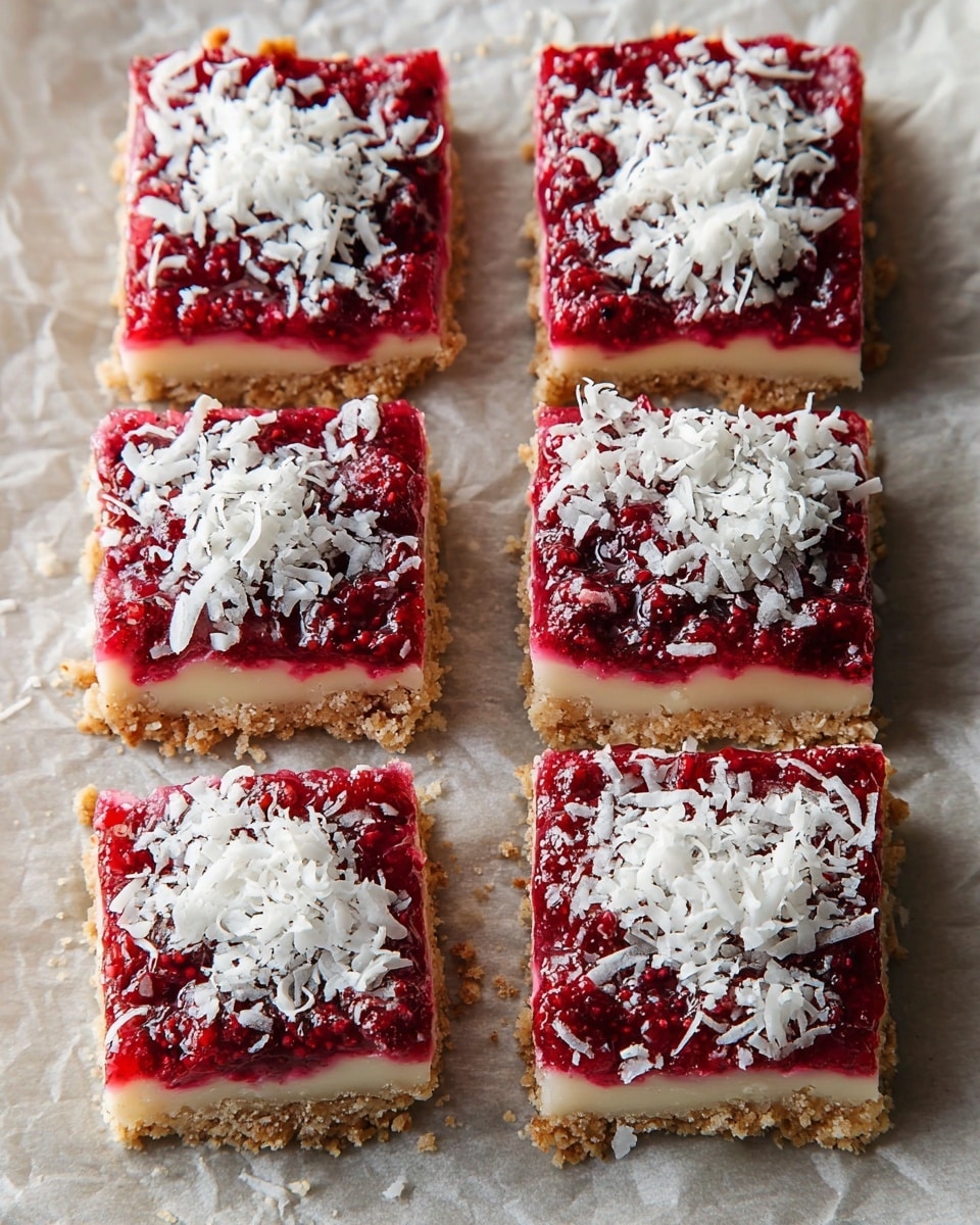 Raspberry Coconut Magic Bars Recipe - Recipe Image