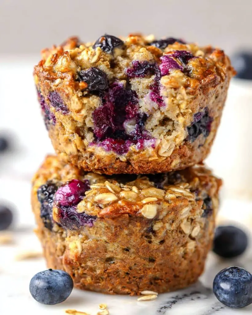 Blueberry Banana Baked Oatmeal Cups Recipe
