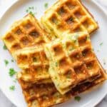 Zucchini Cheddar Waffles Recipe
