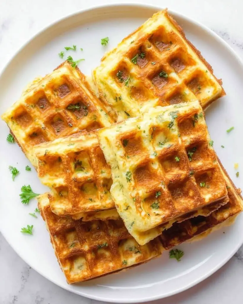 Zucchini Cheddar Waffles Recipe