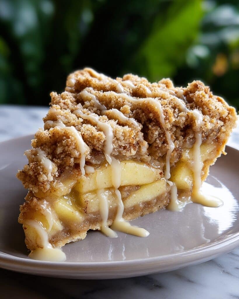 Apple Crumb Cake with Cinnamon Apple Drizzle Recipe