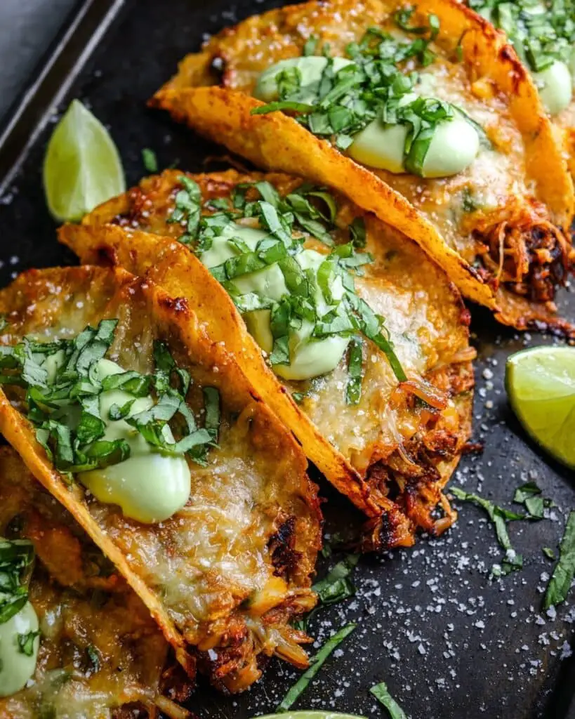 Crispy Poblano Chicken Tacos with Avocado-Jalapeño Salsa Recipe