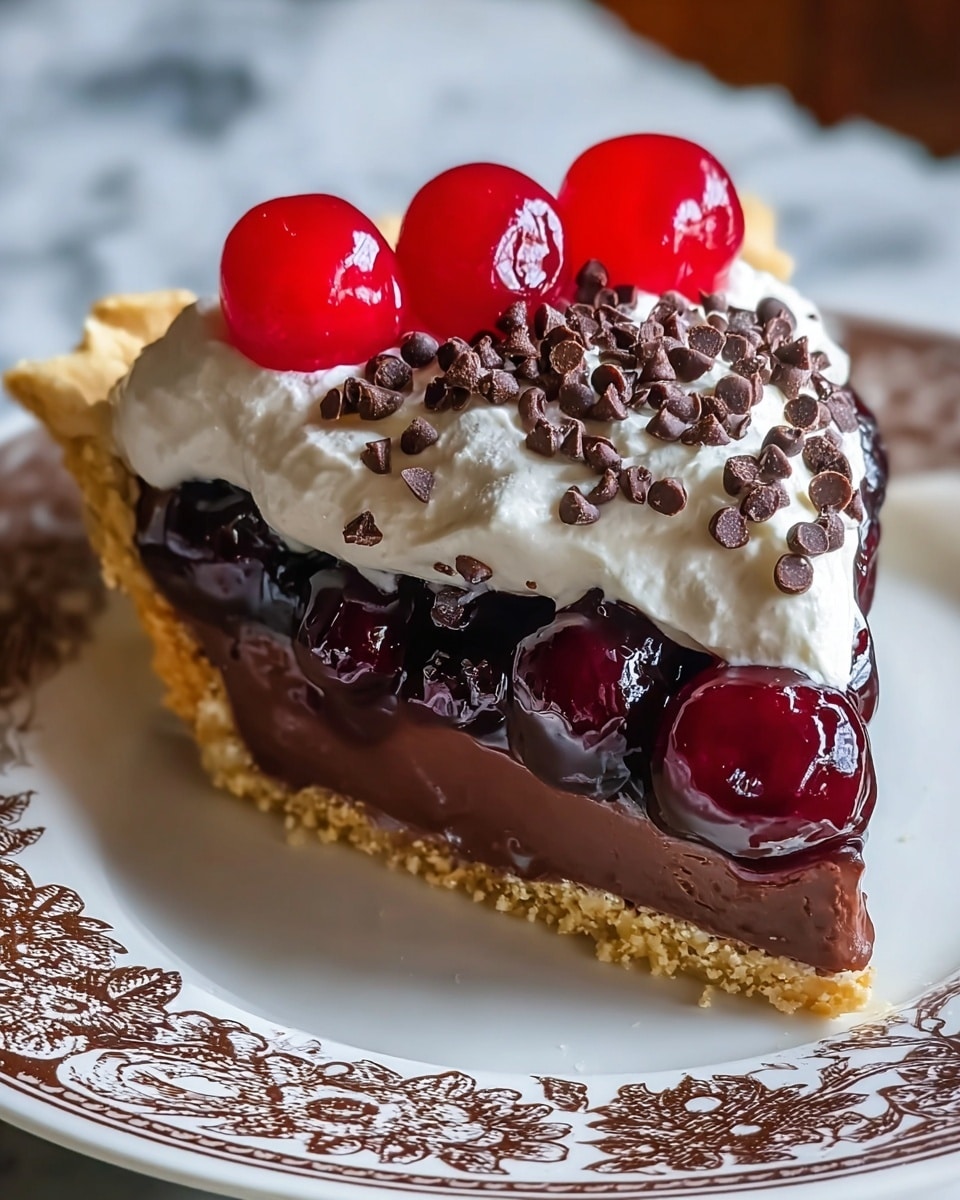 Chocolate Cherry Cream Pie Recipe - Recipe Image