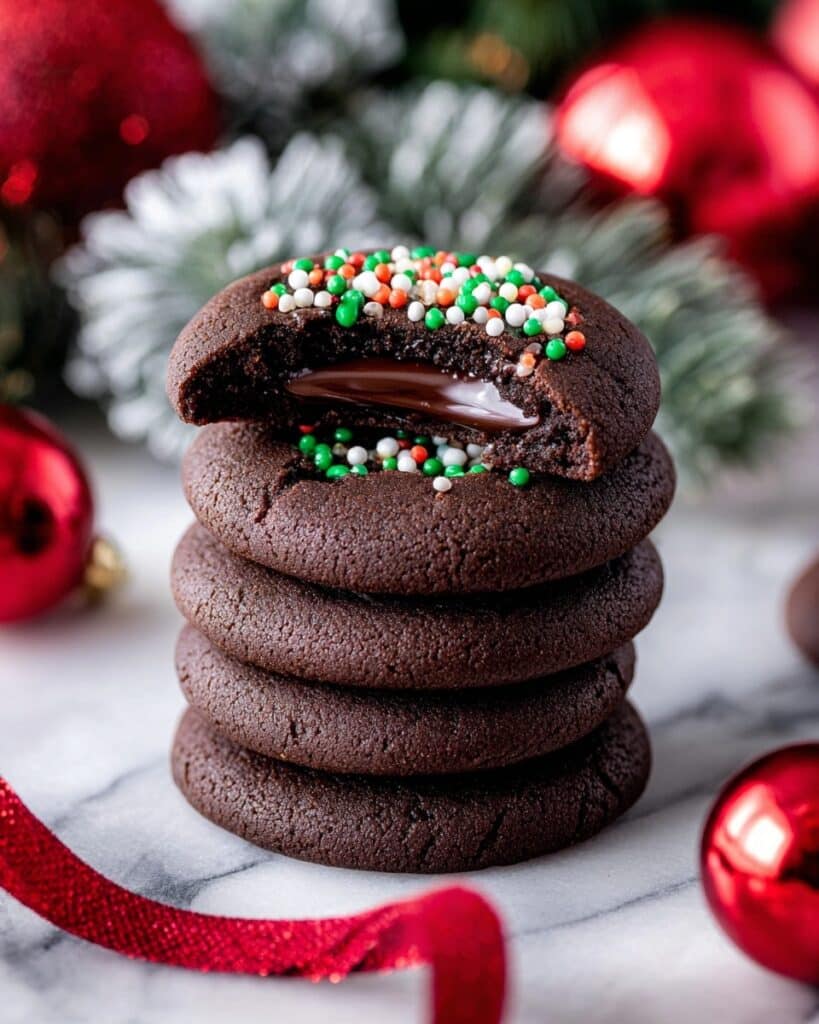 Chocolate Thumbprint Cookies with Rich Chocolate Ganache Recipe