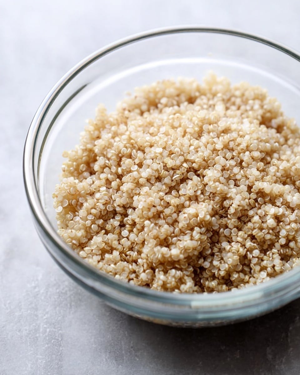 The image shows close-up views of small round mounds made from a mixture of white grains and thin white shredded pieces, possibly cheese, on a light beige mesh surface. Each mound is textured with tiny round grains and thin strands mixed together, lightly sprinkled with a small amount of ground black pepper. There are several such mounds, but one in the foreground is in sharp focus, showing detail of the ingredients, while the background mounds are blurred. photo taken with an iphone --ar 4:5 --v 7