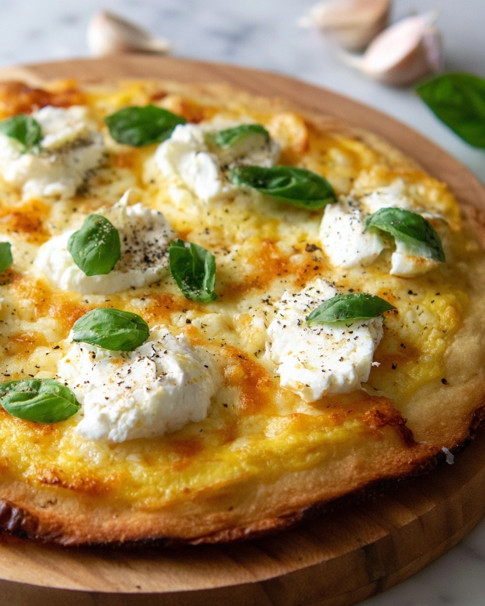The Best Homemade White Pizza with Mozzarella, Garlic, and Ricotta Recipe - Recipe Image