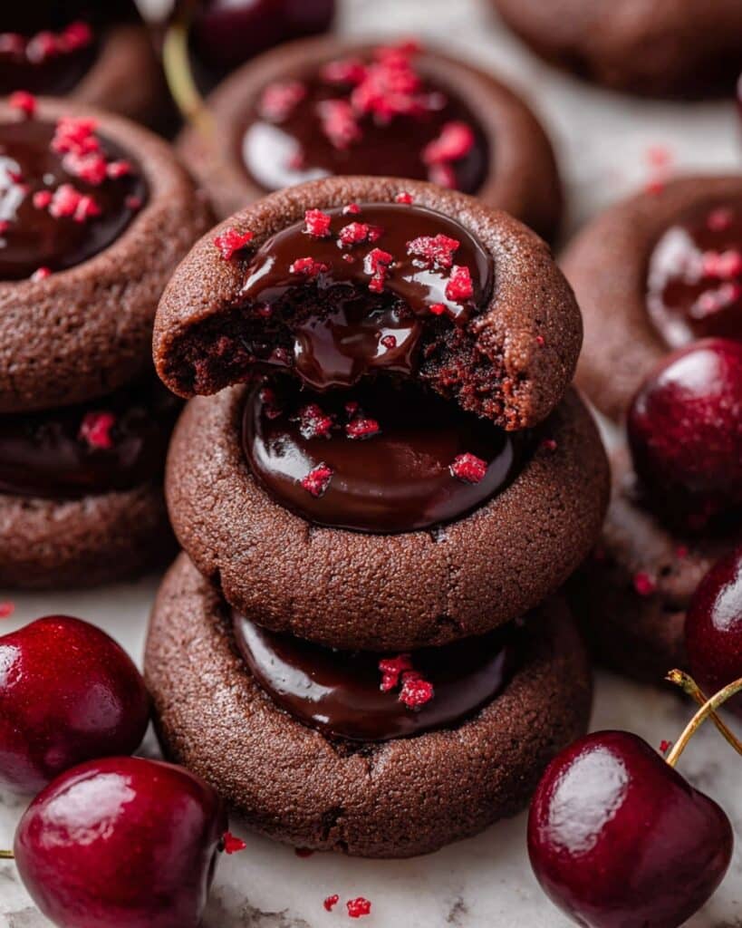 Chocolate Cherry Cookies Recipe