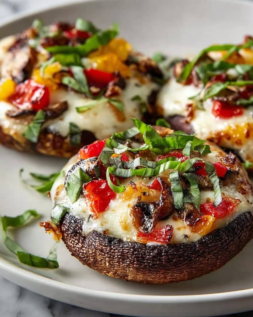 Low-Carb Portobello Pizzas Recipe