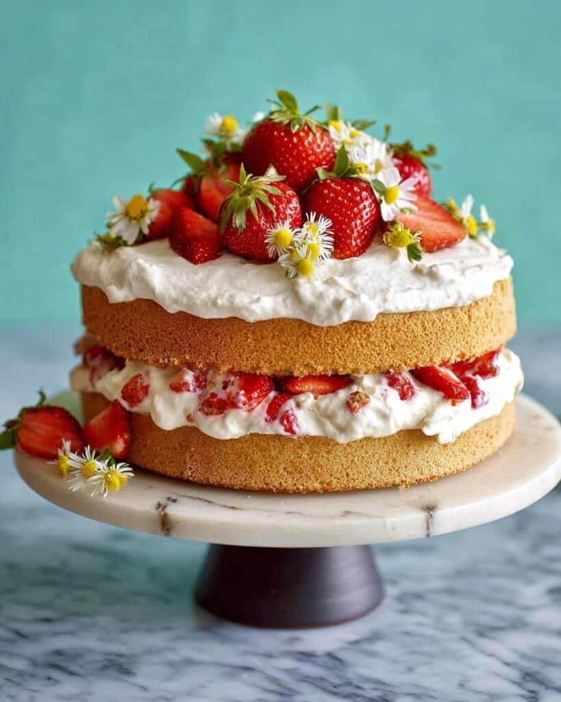 Strawberry Angel Food Cake Recipe
