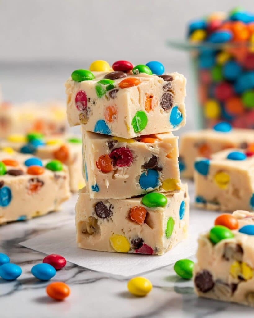 M&M Cookie Dough Fudge Recipe