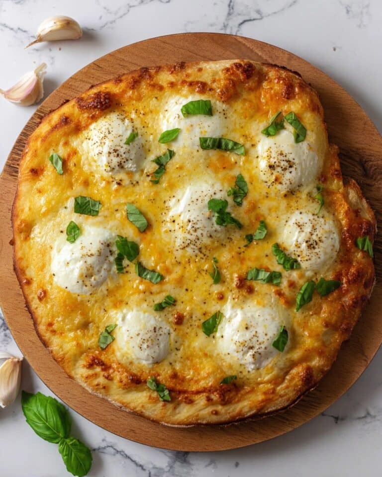 The Best Homemade White Pizza with Mozzarella, Garlic, and Ricotta Recipe