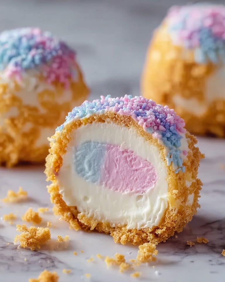 Crispy Cotton Candy Cheesecake Bombs Recipe
