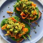 Smashed Pesto Chickpeas Toast Recipe