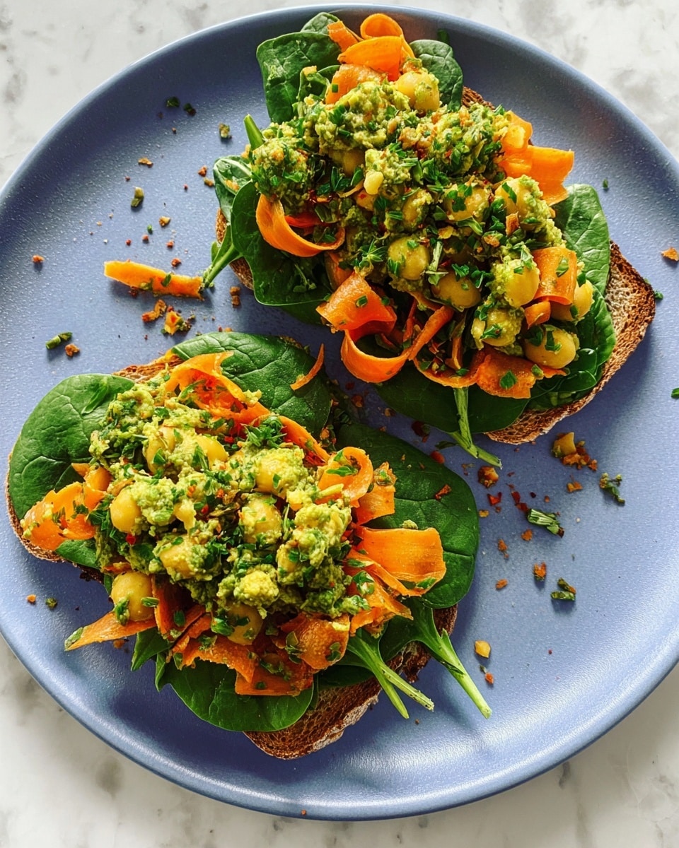 Smashed Pesto Chickpeas Toast Recipe