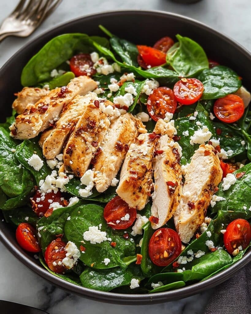 Spinach Chicken Salad with Zesty Chipotle Twist Recipe