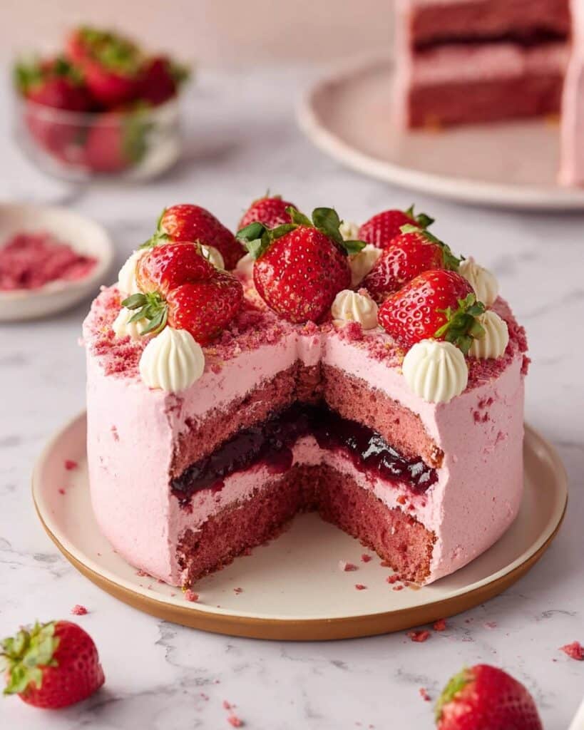 Small-batch Vegan Strawberry Cake Recipe