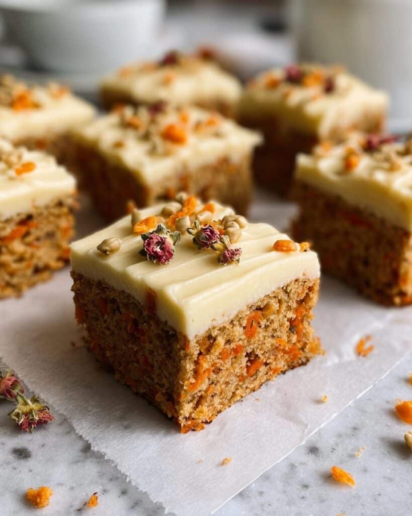 Healthy Carrot Cake Bars (Gluten-Free, Paleo, Vegan) Recipe