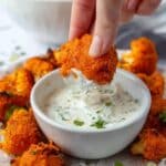 Cauliflower Buffalo Wings with Vegan Ranch Dip Recipe