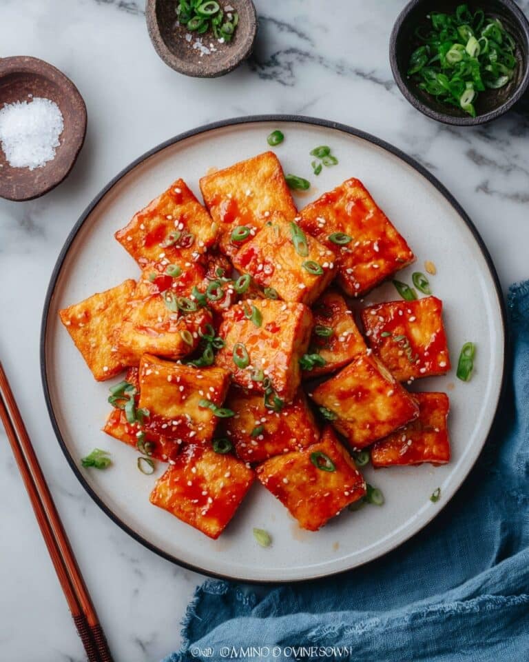 Pan Fried Tofu with Sweet and Sour Sauce Recipe