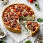 Vegan Tomato Spinach Quiche Recipe