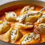Comforting Stuffed Shells With Pumpkin Cream Sauce Recipe