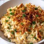French Onion Chicken Orzo Casserole Recipe