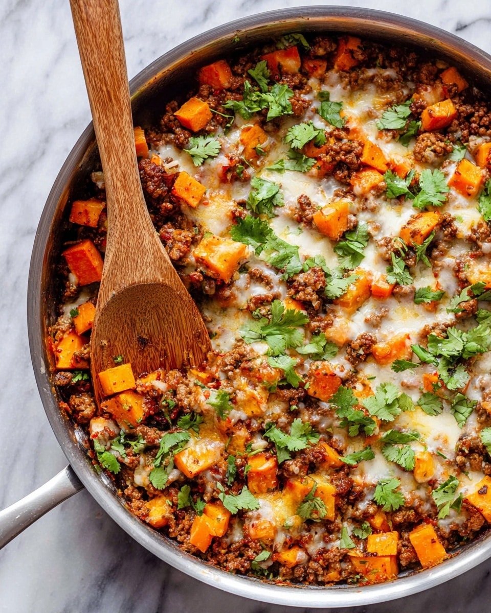 Southwest Ground Beef and Sweet Potato Skillet Recipe