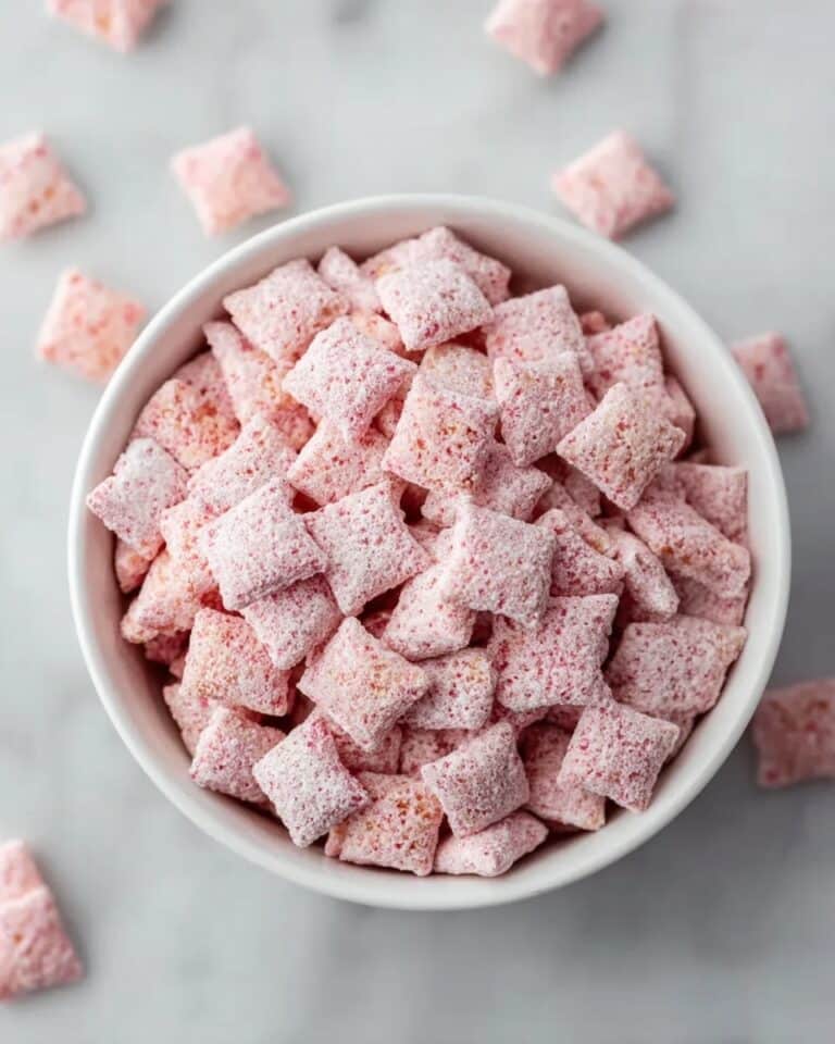 Easy Strawberry Shortcake Puppy Chow Recipe