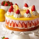Lemon Strawberry Mousse Cake Recipe