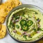 Avocado Cilantro Lime Hummus Recipe