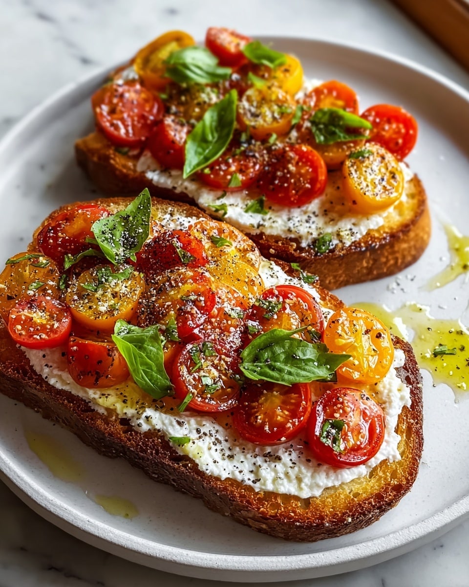 Savory Ricotta & Tomato Toast Recipe