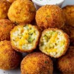 Cheesy Fried Rice Balls with Broccoli Recipe