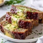 Crockpot French Onion Meatloaf with Melted Swiss Cheese Recipe