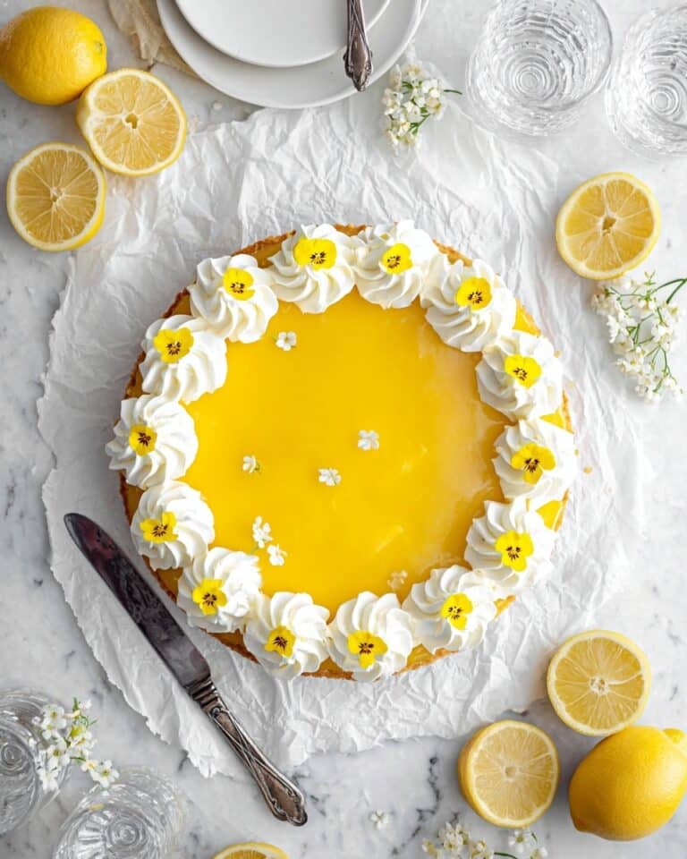 No Bake Lemon Cheesecake with Lemon Curd Recipe