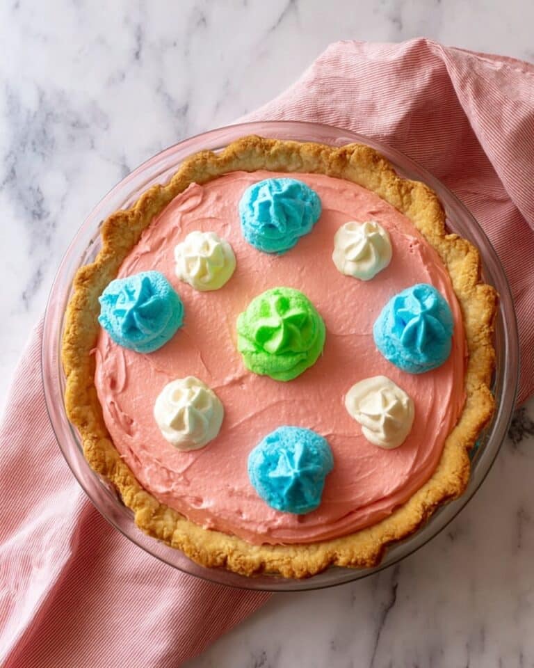 Imaginary Hook-Inspired Pie with No-Bake Cheesecake and Vibrant Whipped Topping Recipe