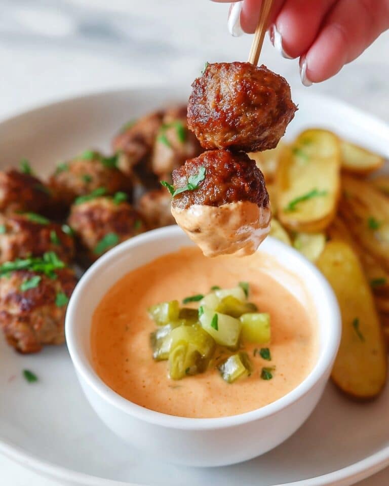 Cheeseburger Meatballs with Mini Mac Sauce Recipe