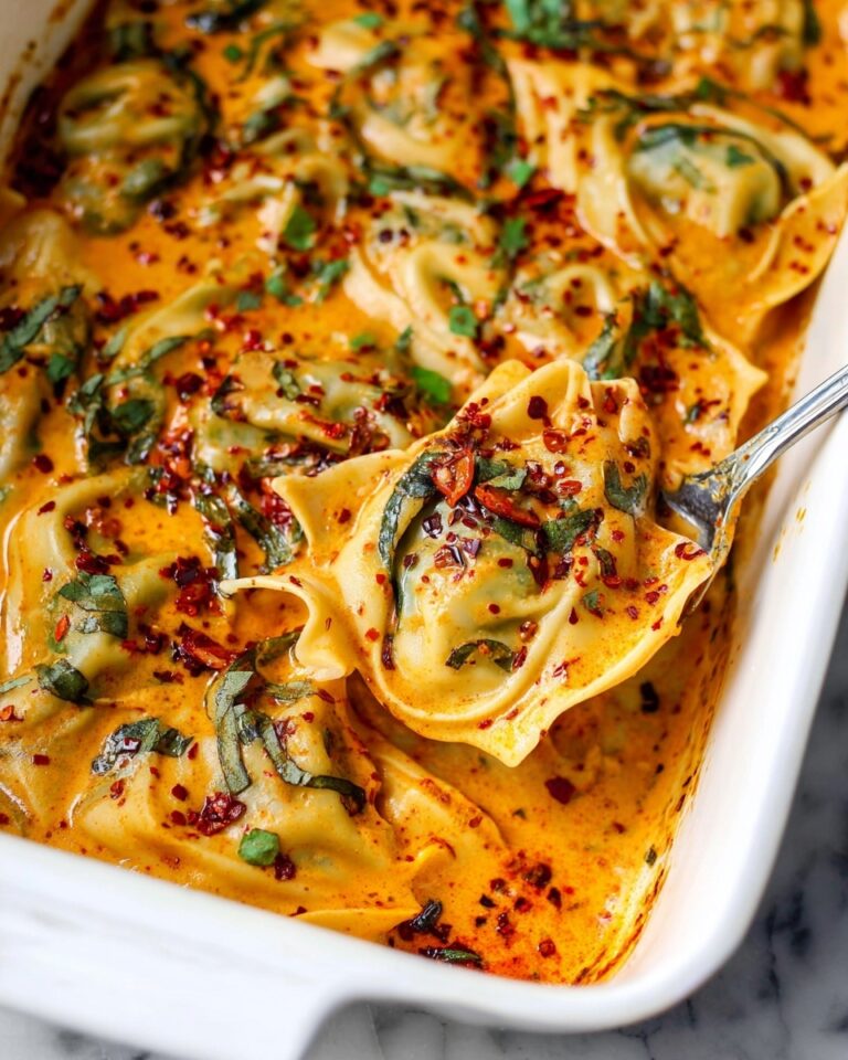 Vegan Baked Dumplings in Red Curry Coconut Sauce Recipe