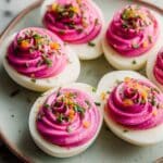 Irresistibly Pretty Pink Deviled Eggs with Beet Brine Recipe
