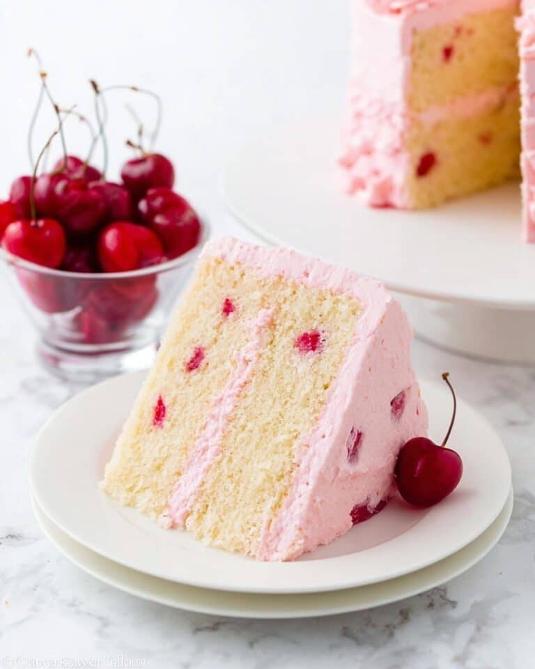 Cherry Almond Cake with Maraschino Cherry Buttercream Recipe