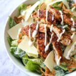 Blackened Chicken Caesar Salad with Crispy Onions Recipe