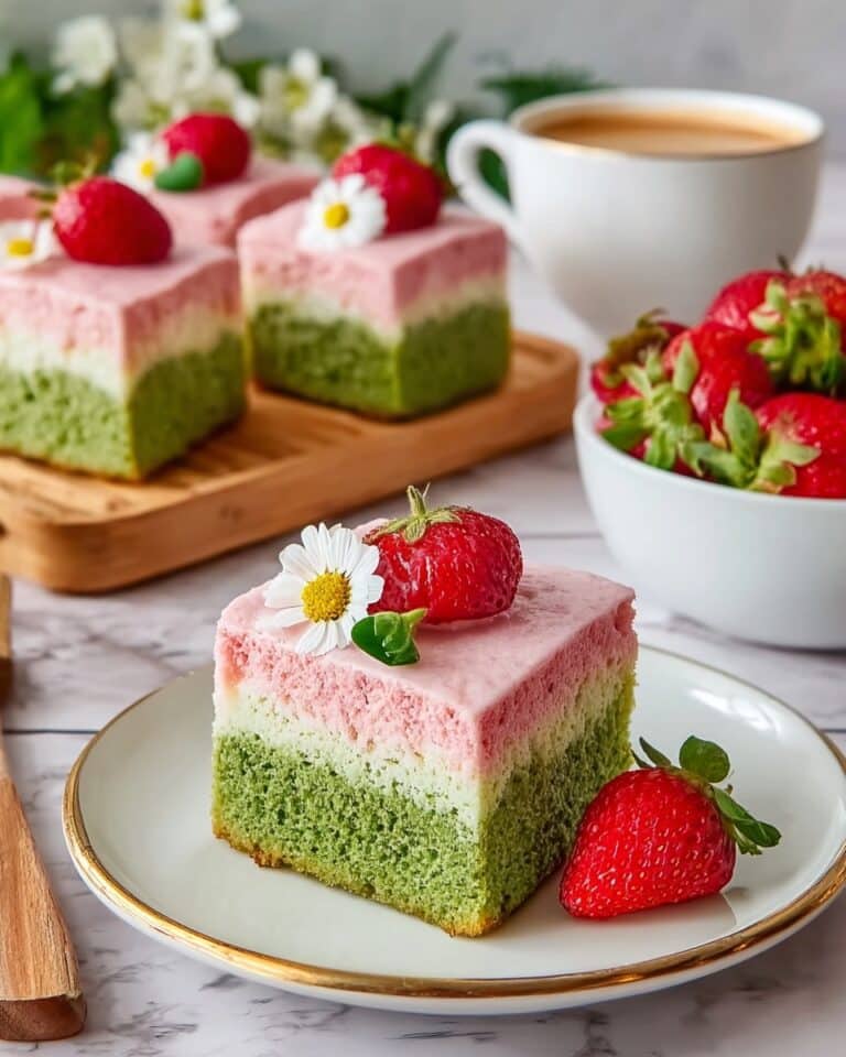 Strawberry Matcha Latte Cake Recipe